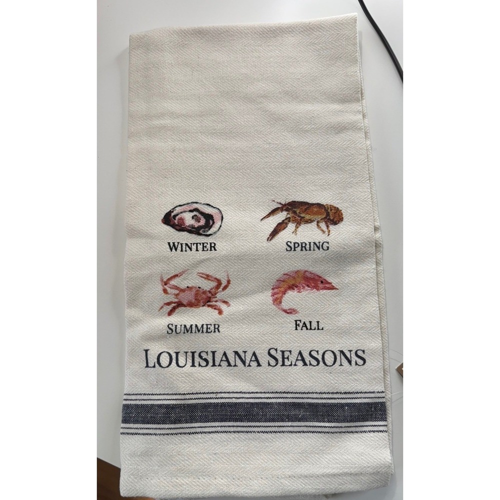 The‎ Royal Standard Louisiana Seasons Kitchen Towel Seafood Novelty Gift New